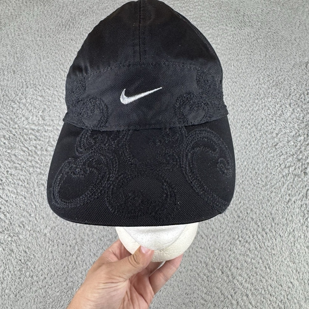 Nike Tailwind Dri-Fit Black Paisley Embroidered Vintage Running Hat 234406 Y2k